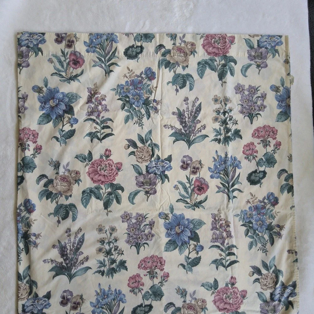 Vintage Dan River Floral Percale Sheet Set Full Size Botanical Cottagecore USA
